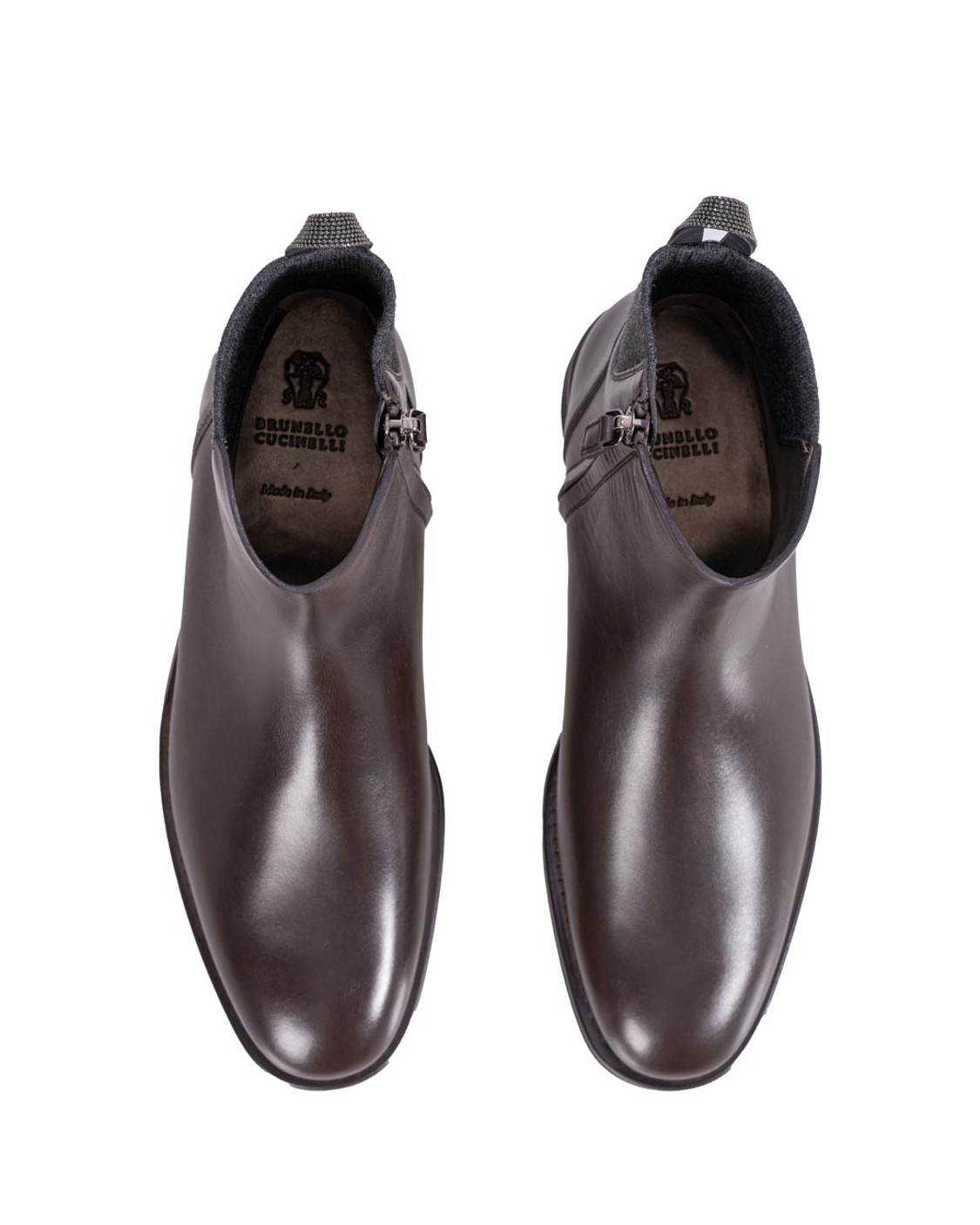 shop BRUNELLO CUCINELLI  Stivaletto: Brunello Cucinelli Chelsea Boot in vitello mat con Shiny Detail.
Chiusura con zip laterale sul lato interno.
Fasce elastiche laterali.
Fodera in pelle.
Suola in micro leggero.
Battistrada in micro leggero.
Decorazione in monile Nickel-free.
L'alzata misura 3 cm.
Composizione: 100% Pelle.
Fabbricato in Italia.. MZOLG3033-C8279 number 5321156